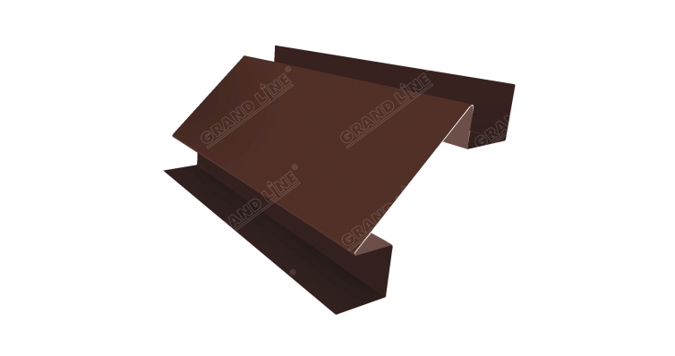 Угол внутренний сложный 75мм 0,5 Atlas с пленкой RAL 8017 шоколад