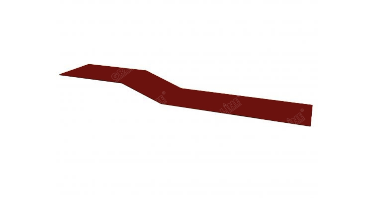 Планка крепежная фальц 0,45 PE с пленкой RAL 3011 коричнево-красный