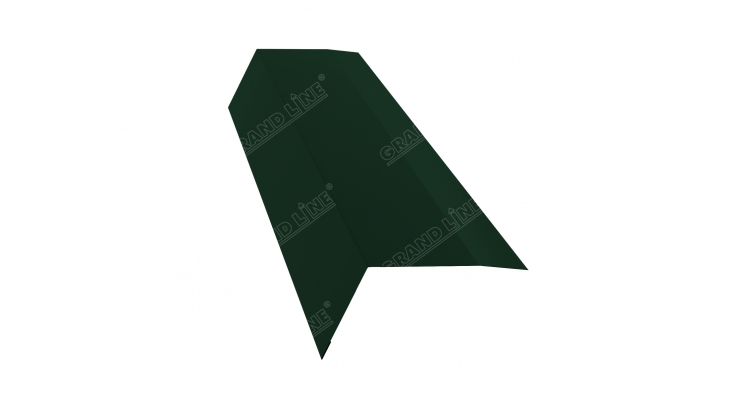 Планка карнизная 100х65 0,5 GreenCoat Pural с пленкой RR 11 темно-зеленый (RAL 6020 хромовая зелень)
