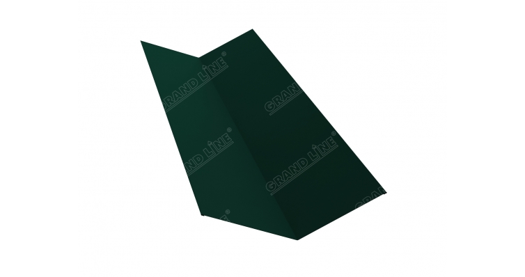 Планка ендовы верхней 145х145 0,5 Satin с пленкой RAL 6005 зеленый мох