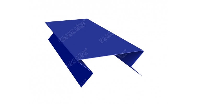 Планка угла внешнего составная нижняя 0,45 PE с пленкой RAL 5002 ультрамариново-синий