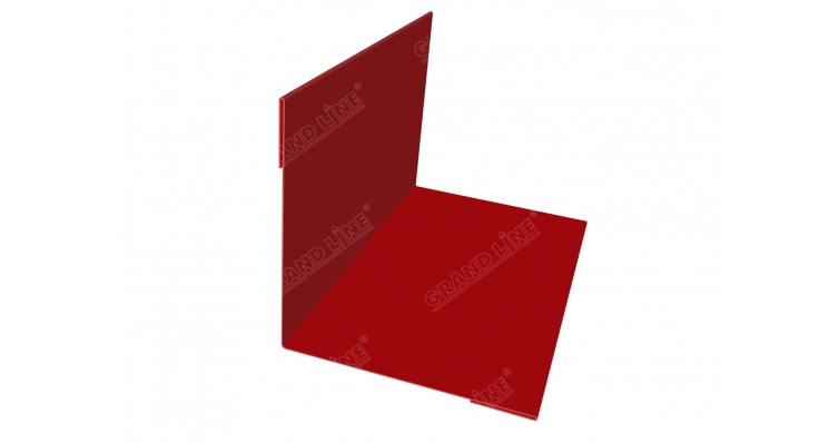 Угол внутренний 50х50 0,45 PE с пленкой 3003 рубиново-красный