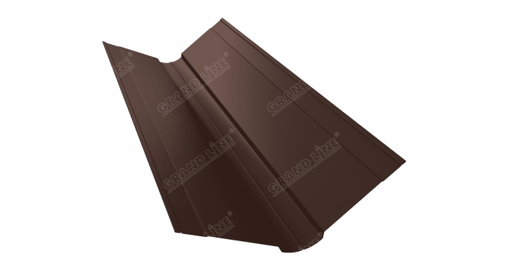 Планка ендовы верхней фигурной 150x150 0,45 PE RAL 8017 шоколад