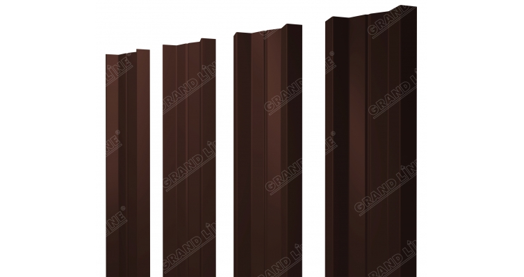 Штакетник М-образный А 0,4 PE RAL 8017 шоколад