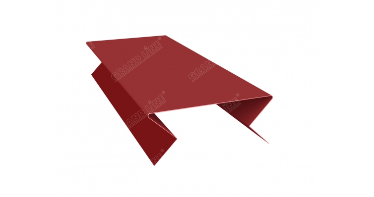 Планка угла внешнего составная нижняя 0,45 PE с пленкой RAL 3011 коричнево-красный