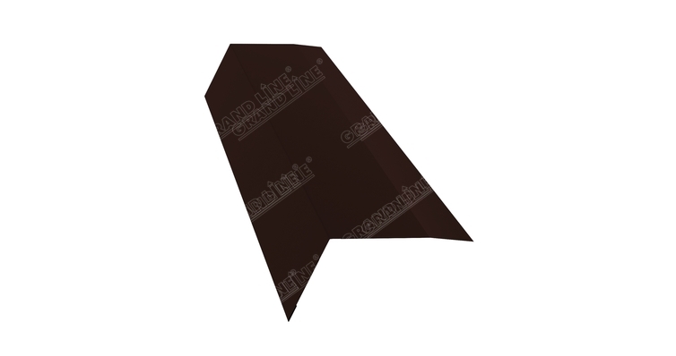 Планка карнизная 100х65 0,5 Quarzit с пленкой RAL 8017 шоколад Metallic
