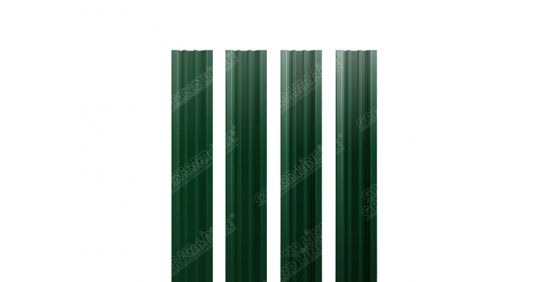 Штакетник Прямоугольный 0,45 PE-Double RAL 6005 зеленый мох (2,0м)