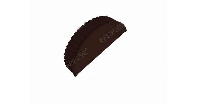 Заглушка малая торцевая Quarzit Pro Matt RAL 8017 шоколад