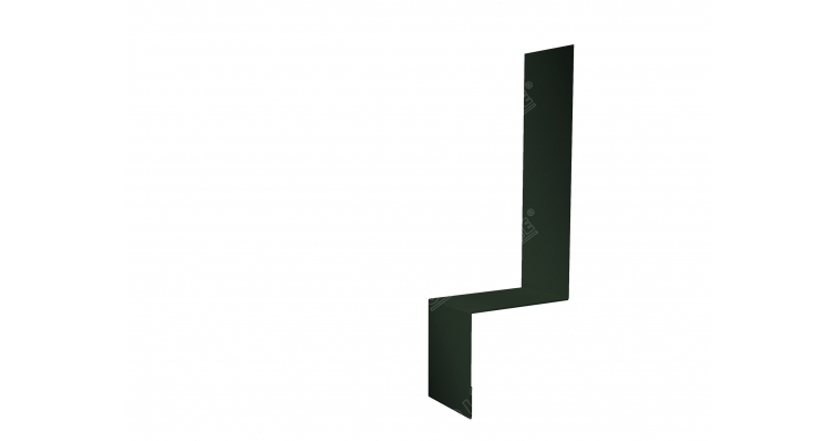 Планка примыкание боковое фальц Grand Line 0,5 GreenCoat Pural с пленкой RR 11 темно-зеленый (RAL 60