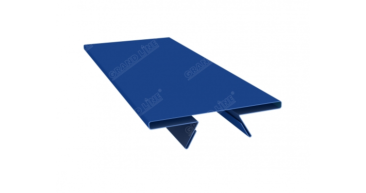 Планка стыковочная составная верхняя 0,5 Satin с пленкой RAL 5005 сигнальный синий