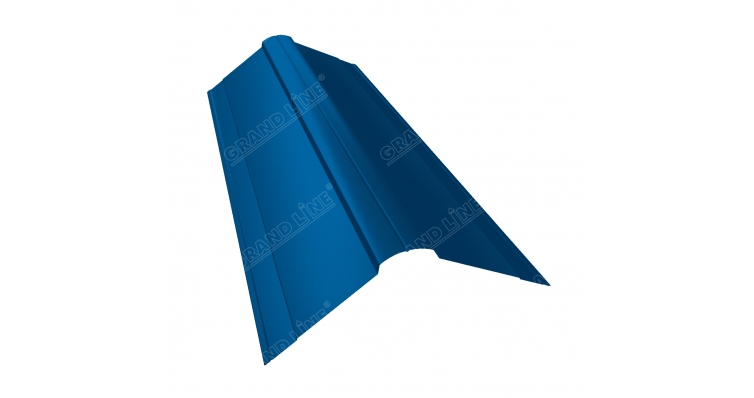 Планка конька фигурного 150x150 0,5 Satin RAL 5005 сигнальный синий