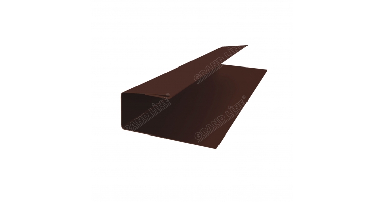 J-Профиль 12мм 0,5 Quarzit с пленкой RAL 8017 шоколад