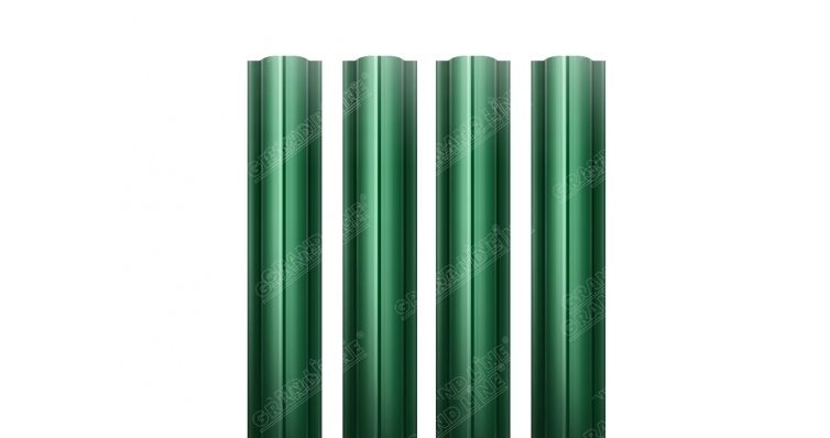 Штакетник Круглый 0,45 PE-Double RAL 6005 зеленый мох (1,5м)