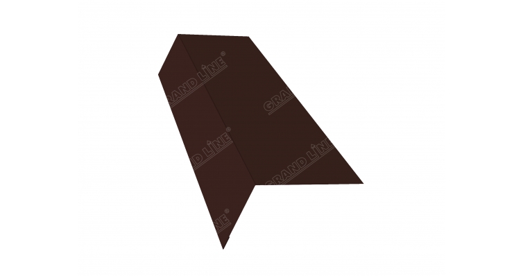 Планка карнизная широкая 100х85 0,5 GreenCoat Pural Matt RR 887 шоколадно-коричневый (RAL 8017 шокол