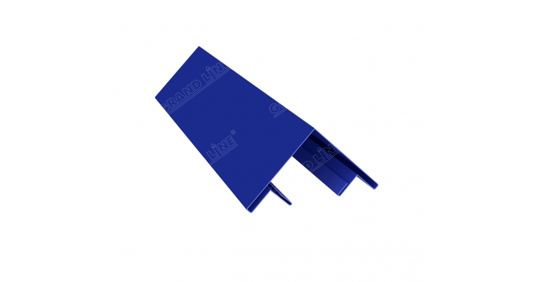 Планка угла внешнего составная верхняя 0,45 PE с пленкой RAL 5002 ультрамариново-синий