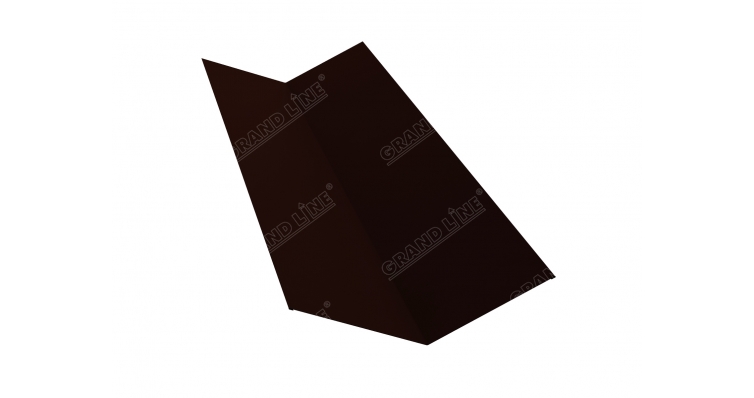 Планка ендовы верхней 145х145 0,5 Quarzit lite с пленкой RR 32 темно-коричневый