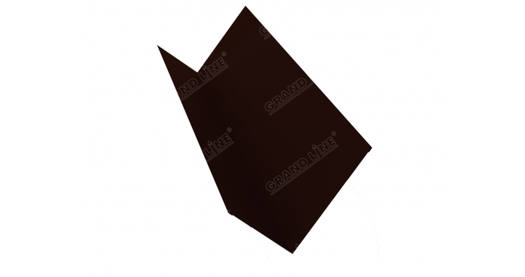 Планка примыкания 150х250 0,5 GreenCoat Pural с пленкой RR 32 темно-коричневый (RAL 8019 серо-коричн