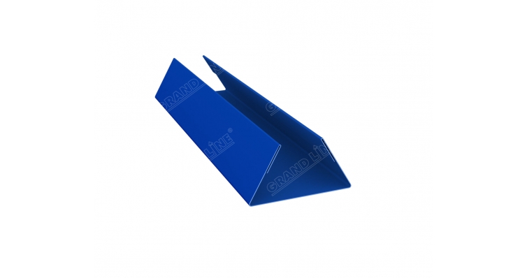 Планка стыковочная составная нижняя 0,45 PE с пленкой RAL 5005 сигнальный синий
