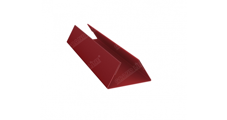 Планка стыковочная составная нижняя 0,5 Satin с пленкой RAL 3011 коричнево-красный