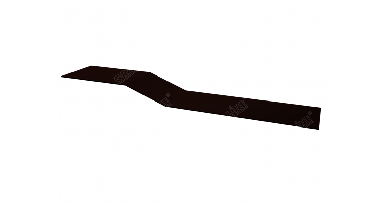 Планка крепежная фальц Grand Line 0,5 Satin с пленкой RR 32 темно-коричневый