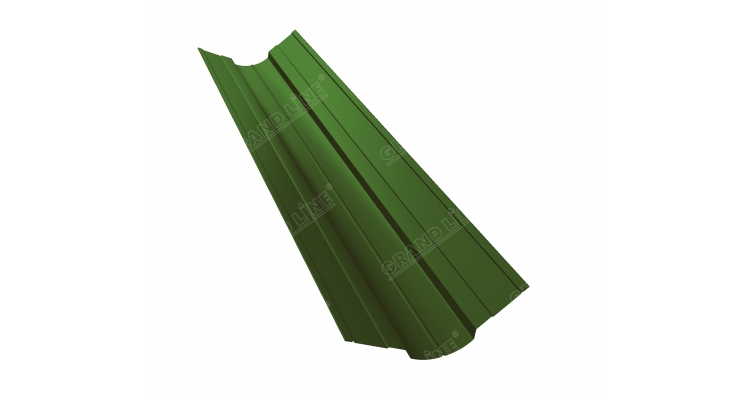 Планка ендовый верхней фигурной 70x70 0,5 Satin RAL 6002 лиственно-зеленый
