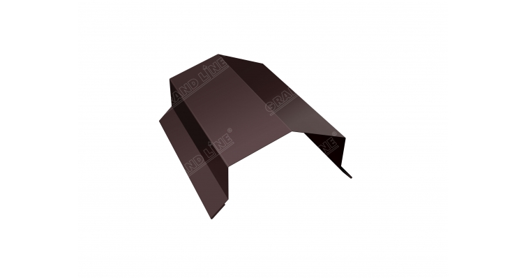 Парапетная крышка угольная 100мм 0,5 Satin с пленкой RAL 8017 шоколад