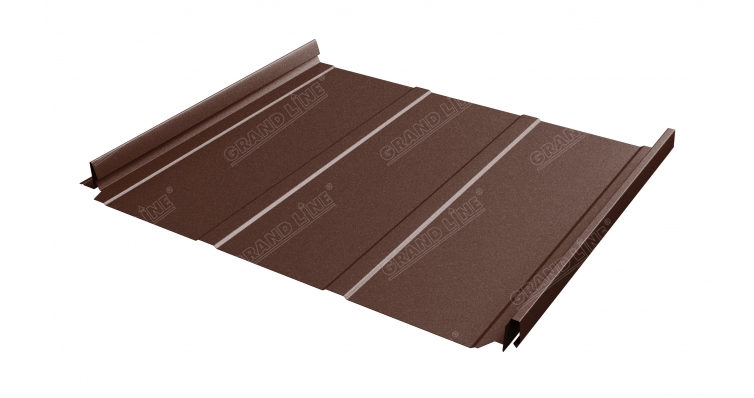 Кликфальц Pro Line 0,5 GreenCoat Pural с пленкой на замках RR 887 шоколадно-коричневый (RAL 8017 шок