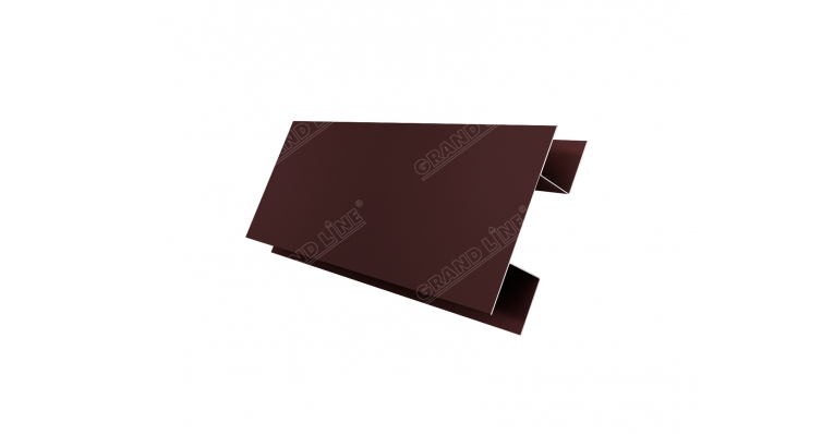 Планка H-образная 0,45 PE с пленкой RAL 8017 шоколад