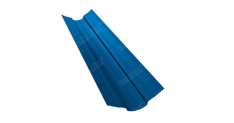 Планка ендовый верхней фигурной 70x70 0,5 Satin RAL 5005 сигнальный синий