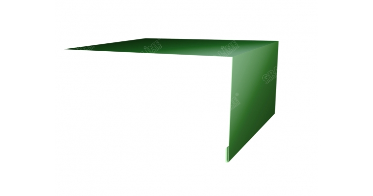 Планка околооконная простая 250х50 0,45 PE с пленкой RAL 6002 лиственно-зеленый