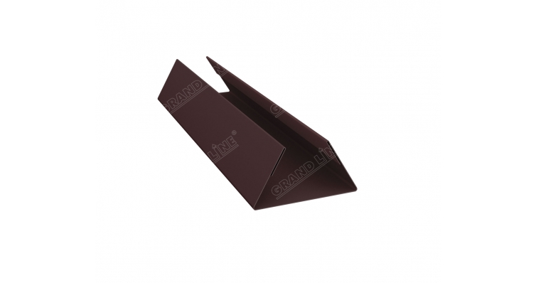 Планка стыковочная составная нижняя 0,45 PE с пленкой RAL 8017 шоколад