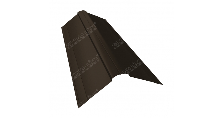 Планка конька фигурного 150x150 0,5 Atlas RR 32 темно-коричневый