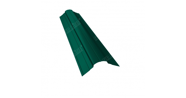 Планка конька фигурного 70x70 0,45 PE RAL 6026 опаловый зеленый