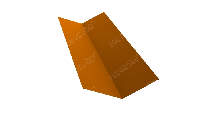 Планка ендовы верхней 145х145 0,45 PE с пленкой RAL 2004 оранжевый