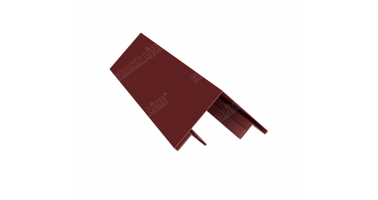 Планка угла внешнего составная верхняя 0,45 PE с пленкой RAL 3009 оксидно-красный