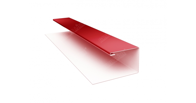 Планка П-образная (Блок-хаус, Экобрус) Grand Line 0,45 PE с пленкой RAL 3011 коричнево-красный