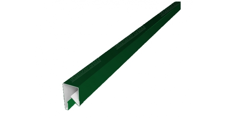 Планка П-образная заборная 20 0,5 Satin с пленкой RAL 6029 мятно-зеленый