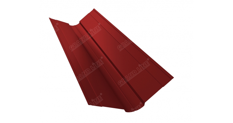 Планка ендовы верхней фигурной 100x100 0,4 PE RAL 3011 коричнево-красный