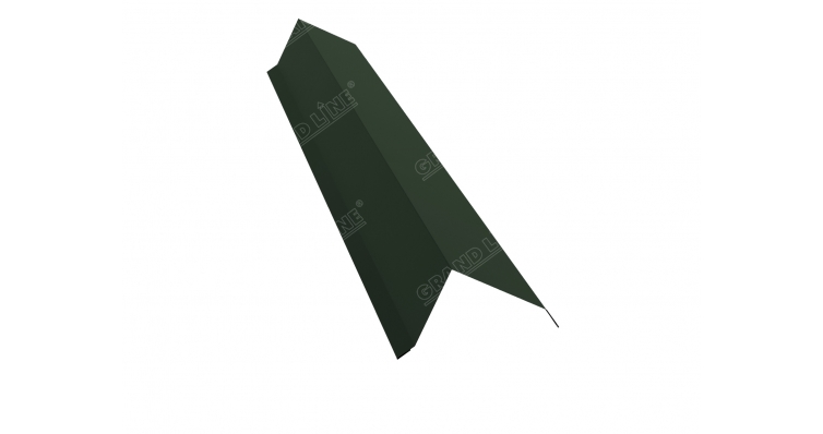 Планка торцевая 80х100 0,5 Quarzit lite с пленкой RAL 6020 хромовая зелень