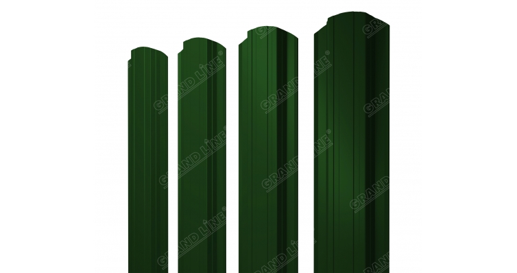 Штакетник Прямоугольный фигурный 0,5 Velur RAL 6005 зеленый мох