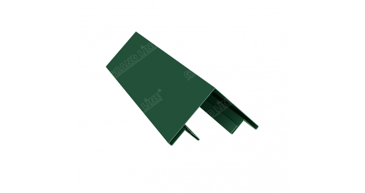 Планка угла внешнего составная верхняя 0,45 PE с пленкой RAL 6005 зеленый мох