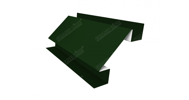 Угол внутренний сложный 75мм 0,45 PE с пленкой RAL 6002 лиственно-зеленый