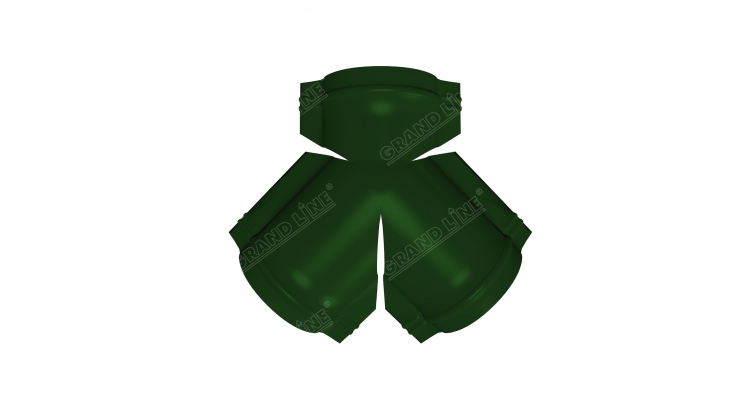 Тройник Y конька полукруглого PE с пленкой RAL 6002 лиственно-зеленый