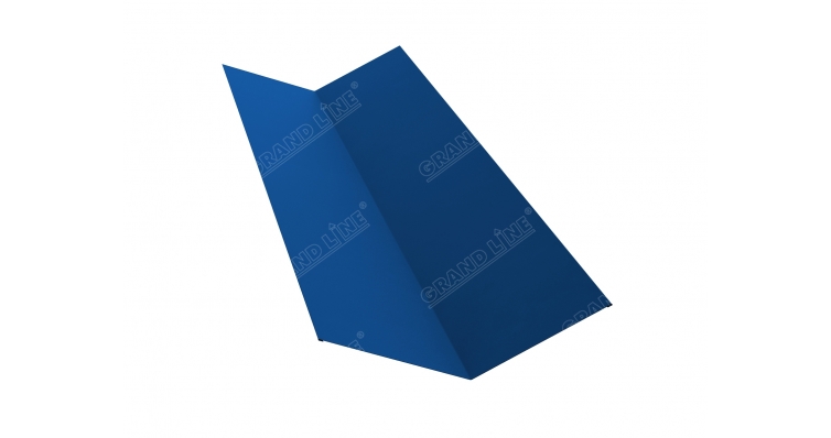 Планка ендовы верхней 145х145 0,5 Satin с пленкой RAL 5005 сигнальный синий