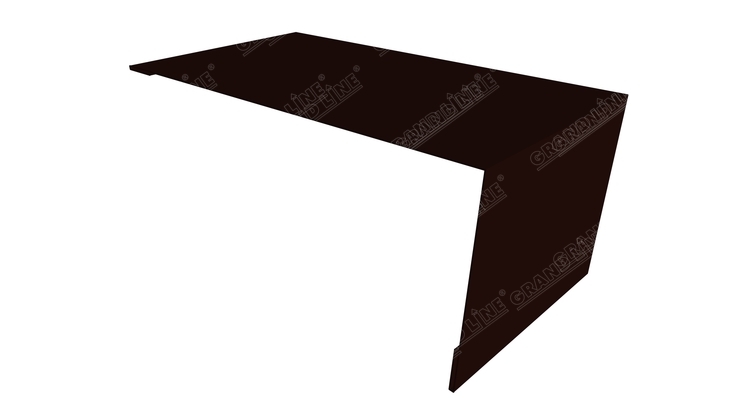 Планка мансардная 0,5 Atlas с пленкой RR 32 темно-коричневый