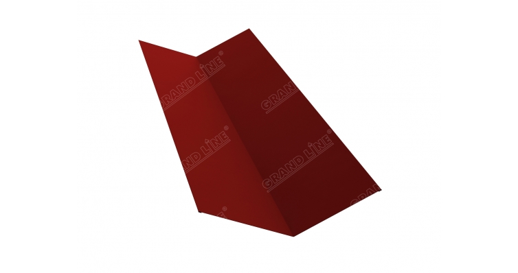 Планка ендовы верхней 145х145 0,45 PE с пленкой RAL 3011 коричнево-красный