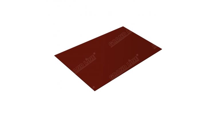 Плоский лист 0,5 Quarzit lite с пленкой RAL 3009 оксидно-красный