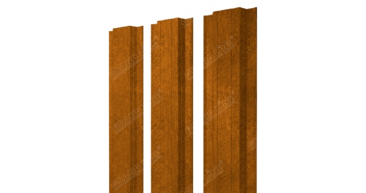 Штакетник Прямоугольный 0,45 Print-Double Golden Wood
