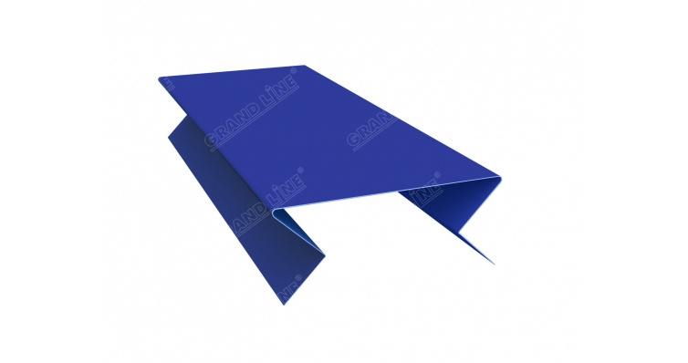 Планка угла внешнего составная нижняя 0,5 Satin с пленкой RAL 5005 сигнальный синий