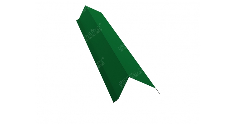 Планка торцевая 80х100 0,5 Satin с пленкой RAL 6029 мятно-зеленый